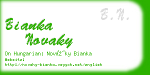 bianka novaky business card